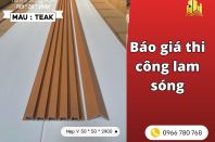 Báo giá thi công lam sóng 2026 — chi tiết theo m² và theo loại vật liệu