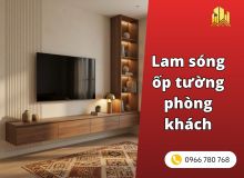 5 mẫu lam sóng ốp tường phòng khách từ công trình thực tế