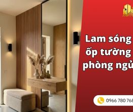Lam sóng ốp tường phòng ngủ: chọn màu và bố cục đầu giường