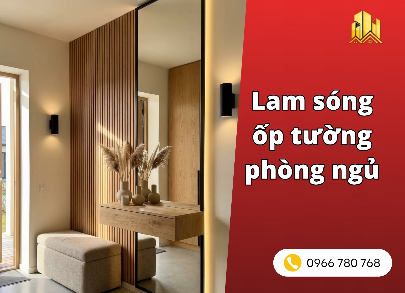 lam sóng ốp tường phòng ngủ
