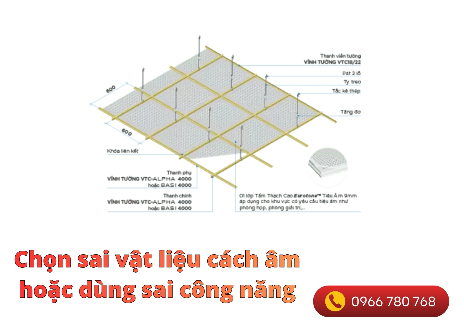 sai lầm thi công cách âm trần