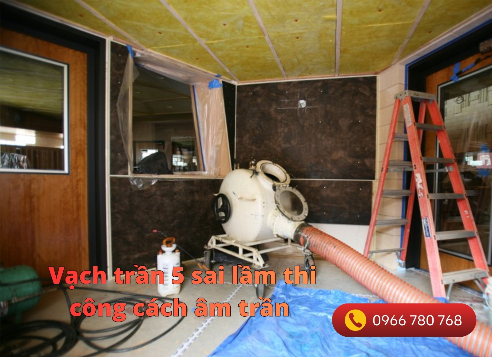 sai lầm thi công cách âm trần