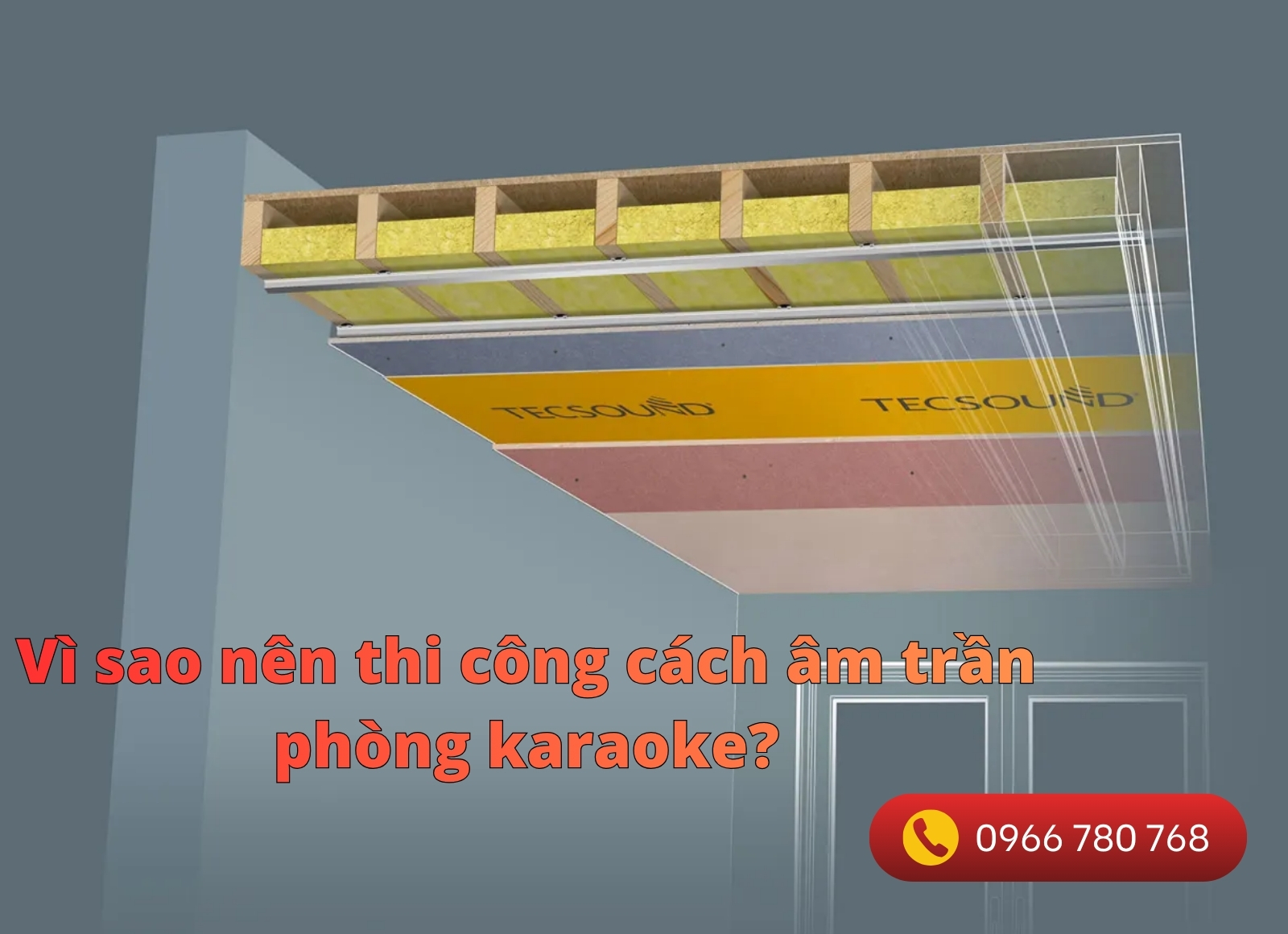 Thi công cách âm trần phòng karaoke