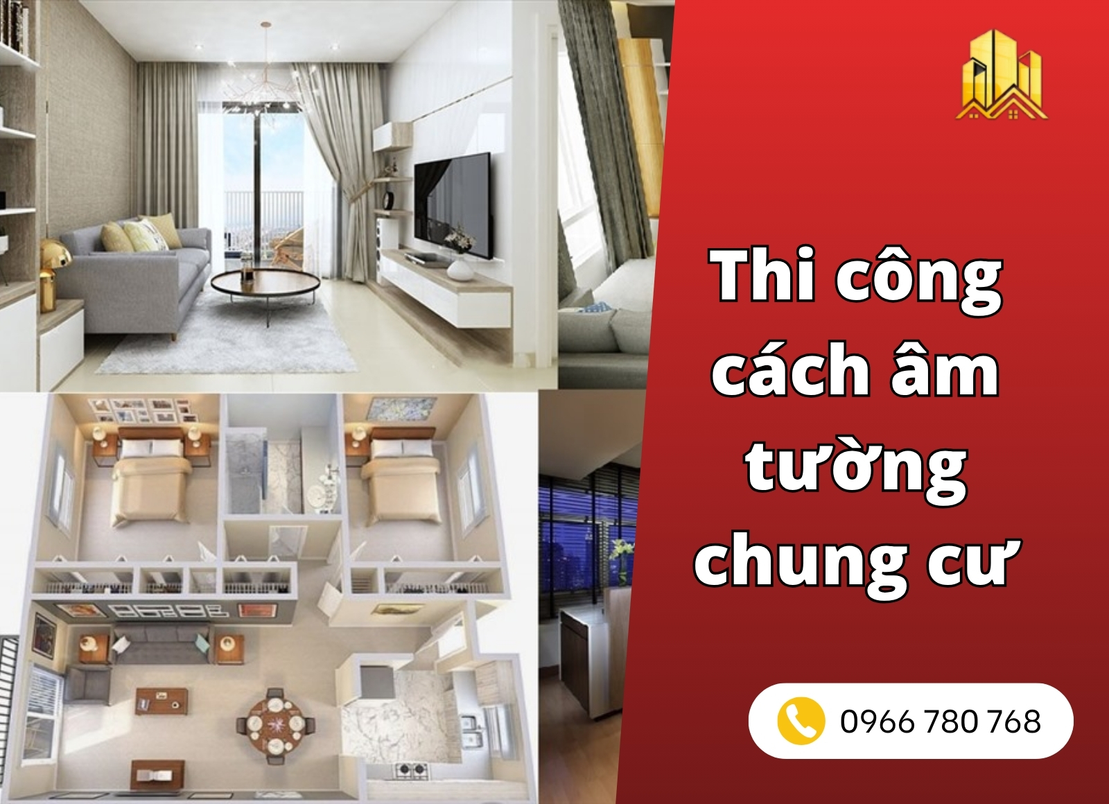 thi công cách âm tường chung cư