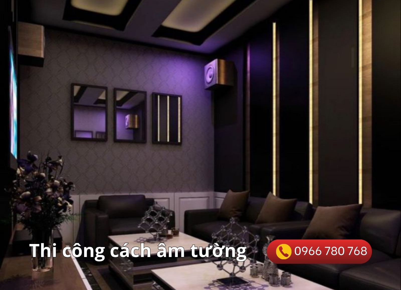 thi công cách âm tường phòng karaoke