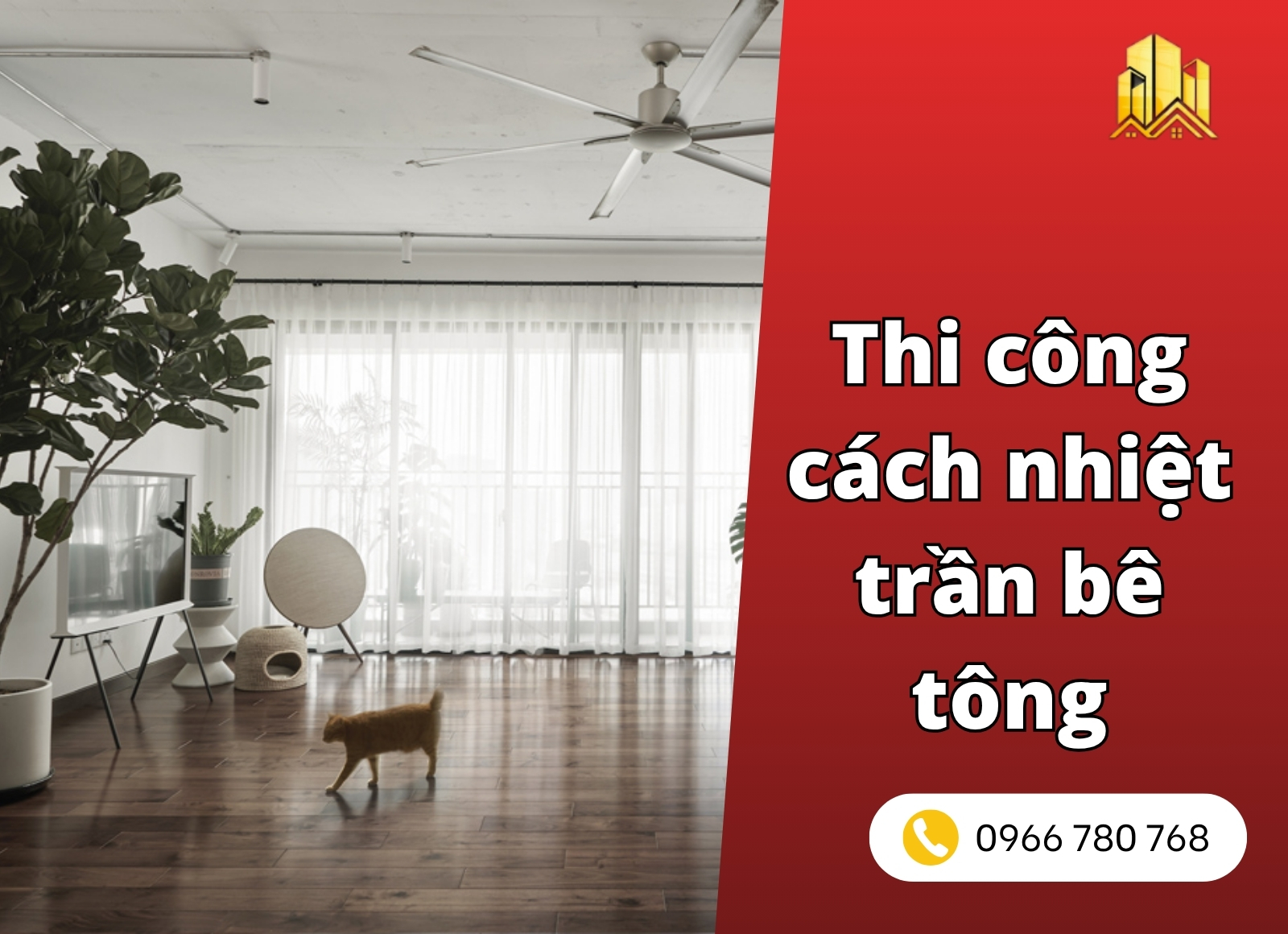 thi công cách nhiệt trần bê tông