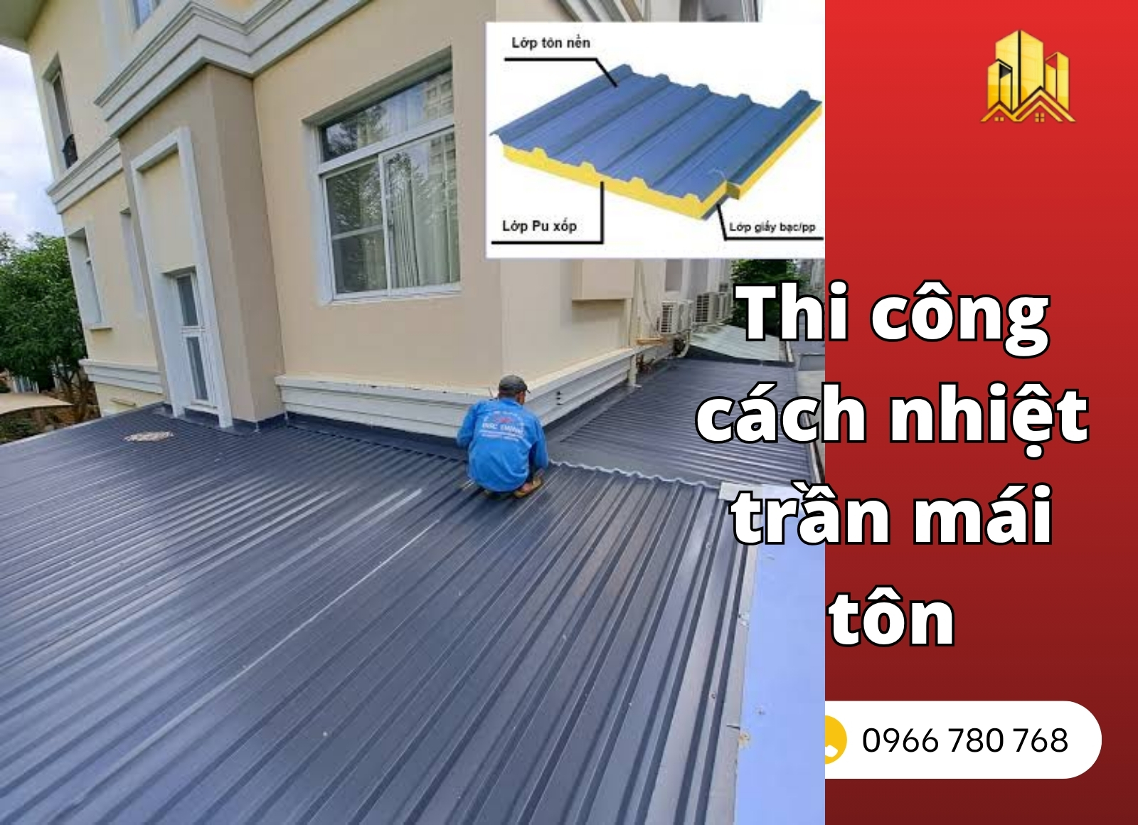 thi công cách nhiệt trần mái tôn