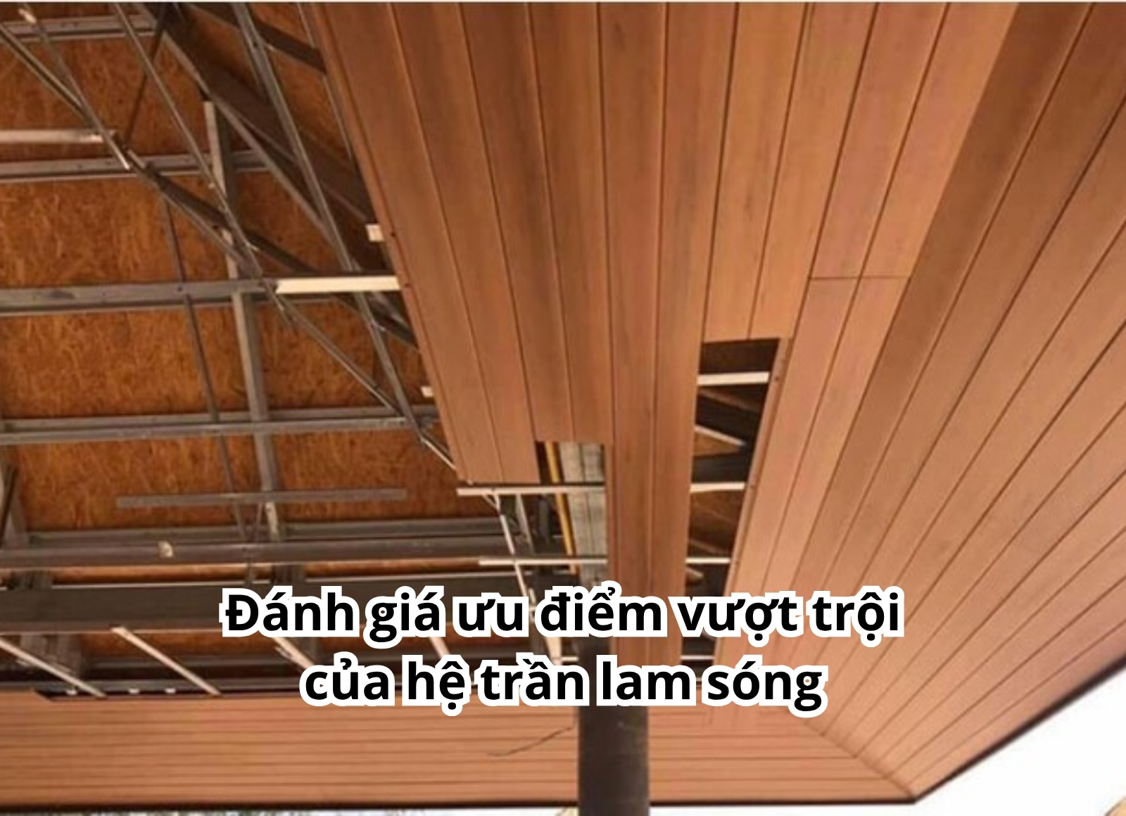 trần lam sóng nhựa giả gỗ