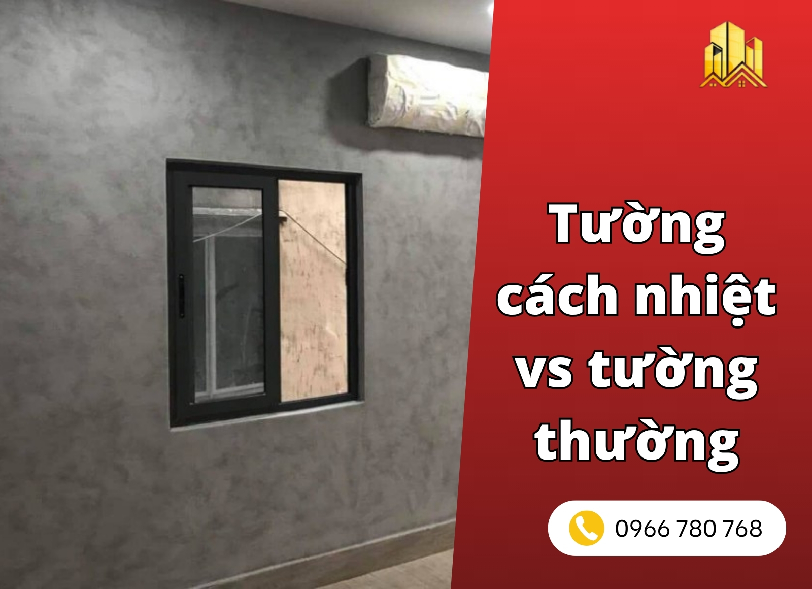tường cách nhiệt vs tường thường